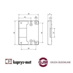 Zamek meblowy nakładany M30 + klucz