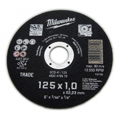 Tarcza do cięcia stali nierdzewnej 125x1,0mm Milwaukee