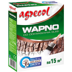 Wapno do bielenia drzew i odkwaszania gleb 1,2kg Agrecol