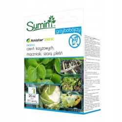 AMISTAR 250 SC na choroby grzybowe ZWALCZA MĄCZNIAKI CZERŃ PLEŚŃ 20ml Sumin