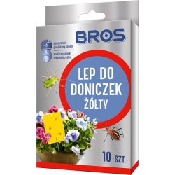 BROS lepy do doniczek żółte 10 szt.