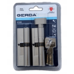 Komplet wkładek na jeden klucz 40/50 + 40G/50 nikiel GERDA H plus