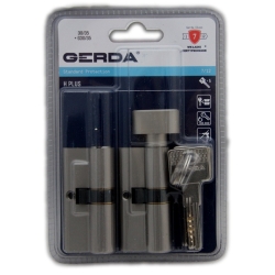 Komplet wkładek na jeden klucz 30/35 + 30G/35 nikiel GERDA H plus