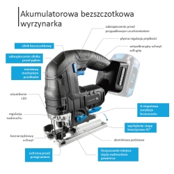 Bezszczotkowa wyrzynarka 18V HT2E233-0JS Hogert