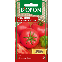 Pomidor niski typ Malinowy średnio wczesna odmiana 0,2g nasiona Biopon