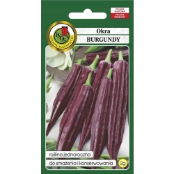 Okra Burgundy Ketmia jadalna 2g nasiona PNOS
